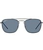 Color:Gunmetal - Image 2 - Men's 55mm Square Polarized Sunglasses