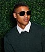 Color:Black - Image 4 - Men's 59mm Arista Square Sunglasses