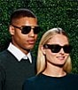 Color:Black - Image 5 - Men's 59mm Arista Square Sunglasses