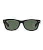Color:Black - Image 1 - Men's New Wayfarer Plastic UV Protection Sunglasses