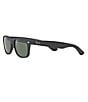 Color:Matte Black - Image 4 - Classic Wayfarer Sunglasses