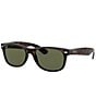 Ray-Ban Unisex New Wayfarer Sunglasses, Color:Dark Tortoise - Image 1
