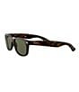 Ray-Ban Unisex New Wayfarer Sunglasses, Color:Dark Tortoise - Image 3