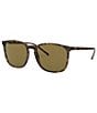 Color:Havana - Image 1 - Men's Phantos Square Sunglasses