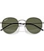 Ray-Ban Men's RB0103S 53mm Polarized Round Sunglasses, Color:Gunmetal - Image 5