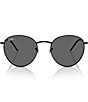 Ray-Ban Men's RB0103S 53mm Round Sunglasses, Color:Black - Image 2