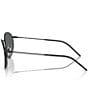 Ray-Ban Men's RB0103S 53mm Round Sunglasses, Color:Black - Image 3