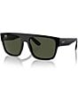 Color:Black/Green - Image 1 - Men's RB0360S 57mm Square Sunglasses