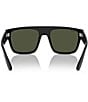 Color:Black/Green - Image 4 - Men's RB0360S 57mm Square Sunglasses