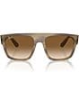 Color:Striped Grey/Brown - Image 2 - Men's RB0360S 57mm Striped Square Sunglasses