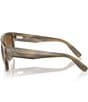 Color:Striped Grey/Brown - Image 3 - Men's RB0360S 57mm Striped Square Sunglasses
