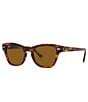 Color:Havana - Image 1 - Men's Rb0707s 53mm Tortoise Square Sunglasses