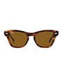 Color:Havana - Image 2 - Men's Rb0707s 53mm Tortoise Square Sunglasses