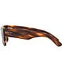 Color:Striped Havana - Image 3 - Unisex Rb0840s 51mm Square Sunglasses