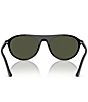 Ray-Ban Unisex RB2215 56mm Round Sunglasses, Color:Black/Green - Image 4