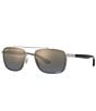Color:Silver - Image 1 - Men's RB3701 59mm Polarized Rectangle Sunglasses