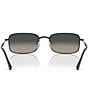 Ray-Ban Men's RB3746 56mm Gradient Rectangle Sunglasses, Color:Black - Image 4