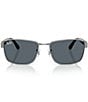Ray-Ban Men's RB3750 62mm Square Sunglasses, Color:Gunmetal - Image 2