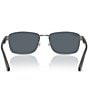 Ray-Ban Men's RB3750 62mm Square Sunglasses, Color:Gunmetal - Image 4