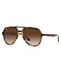 Ray-Ban Unisex Rb4376 57mm Pilot Sunglasses, Color:Havana - Image 1