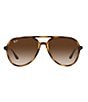 Color:Havana - Image 2 - Unisex Rb4376 57mm Pilot Sunglasses