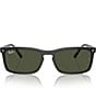 Color:Black/Green - Image 2 - Men's RB4435 56mm Rectangle Sunglasses
