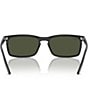 Color:Black/Green - Image 4 - Men's RB4435 56mm Rectangle Sunglasses