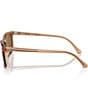 Color:Transparent Brown/Brown - Image 3 - Men's RB4435 56mm Transparent Rectangle Sunglasses
