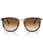 Ray-Ban Men's RB4451 53mm Round Sunglasses, Color:Transparent Orange - Image 2