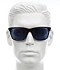 Color:Rubber Black - Image 2 - Men's Square 57mm Sunglasses