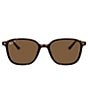 Color:Havana - Image 2 - Ray-ban Men's Square Polarized 53mm Sunglasses