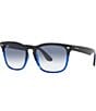 Color:Black/Blue - Image 1 - Unisex Steve 54mm Gradient Square Sunglasses