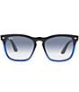 Color:Black/Blue - Image 2 - Unisex Steve 54mm Gradient Square Sunglasses
