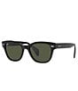 Color:Black - Image 1 - Men's Uni 52mm Square Sunglasses