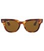 Color:Havana - Image 2 - Meteor Classic Square Sunglasses