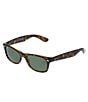 Color:Dark Tortoise - Image 1 - Men's New Wayfarer Dark Tortoise Plastic UV Protection Sunglasses