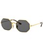 Color:Gold - Image 1 - Octagon 1972 Legend Gold 54mm Sunglasses