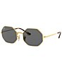 Color:Gold - Image 3 - Octagon 1972 Legend Gold 54mm Sunglasses