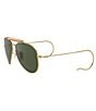 Color:Gold - Image 3 - Outdoorsman II Aviator 58mm Sunglasses