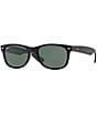 Color:Black - Image 1 - Unisex Oversized Polarized Wayfarer Sunglasses