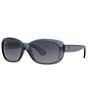 Color:Blue - Image 1 - Polarized Jackie Ohh Oversized Sunglasses