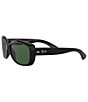 Color:Black Green - Image 3 - Polarized Jackie Ohh Oversized Sunglasses
