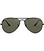Ray-Ban Unisex Polarized Metal UV Protection Aviator Sunglasses, Color:Black - Image 3
