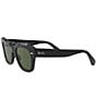 Color:Black - Image 3 - RB2186 State Street Square Lens Acetate Frame Sunglasses