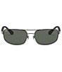 Color:Grey - Image 2 - RB3445 Rectangular 61mm Sunglasses