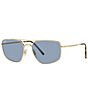 Color:Gold - Image 1 - Rb3666 56mm Sunglasses