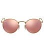 Color:Gold Pink - Image 2 - Round 50mm Sunglasses