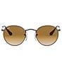 Color:Gunmetal - Image 2 - Round 53mm Gradient Metal Sunglasses