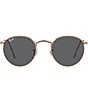 Color:Rose Gold - Image 2 - Round Metal 53mm Sunglasses