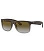 Color:Dark Brown - Image 1 - Square Gradient Boyfriend Sunglasses